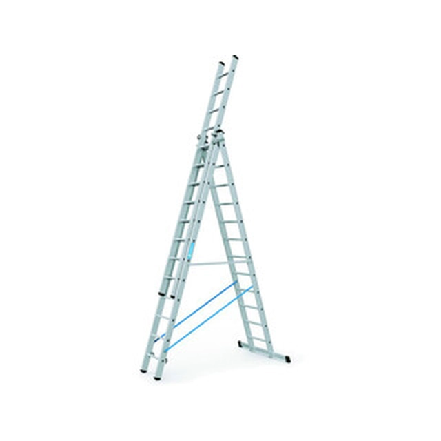 Zarges driedelige multifunctionele ladder 3 x 12 graden | 8,6 m | Aluminium