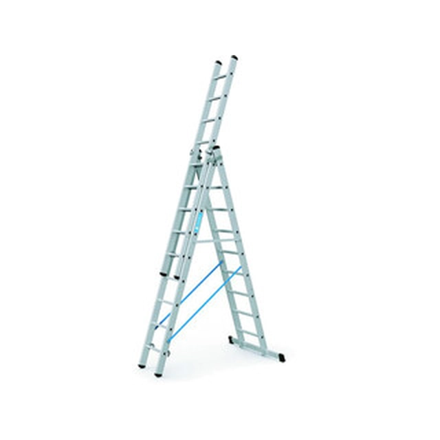 Zarges driedelige multifunctionele ladder 3 x 9 graden | 6,7 m | Aluminium