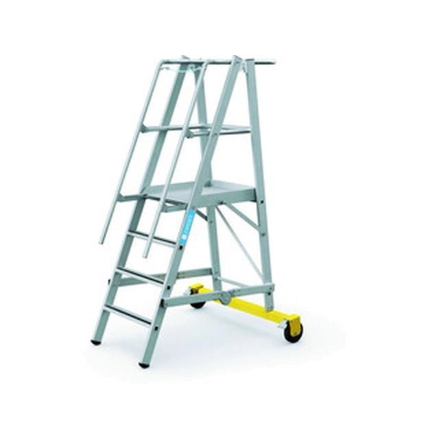 Zarges folding podium warehouse ladder 4 degrees | Podium height: 1 m | Aluminum