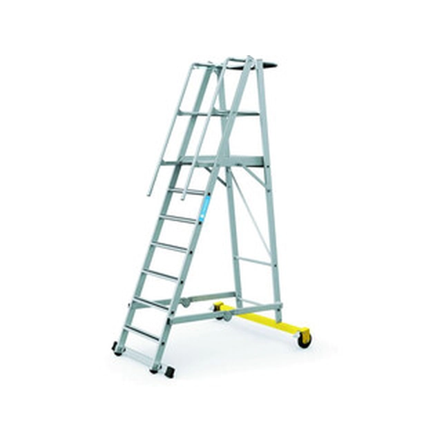 Zarges folding podium warehouse ladder 7 degrees | Podium height: 1,8 m | Aluminum