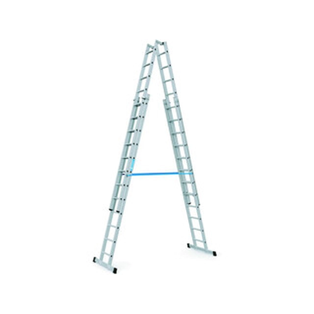 Zarges height-adjustable standing ladder 4 x 12 degrees | 6,05 m | Aluminum