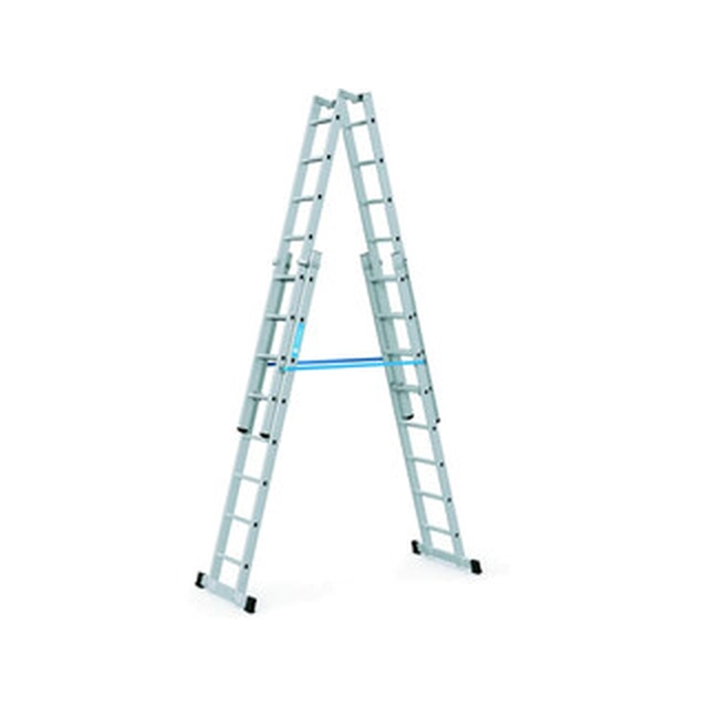 Zarges height-adjustable standing ladder 4 x 8 degrees | 4,05 m | Aluminum