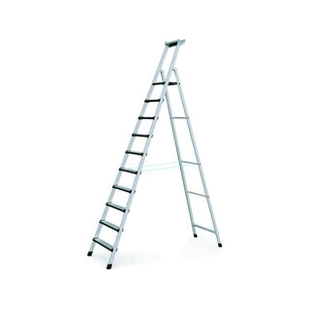 Zarges platform ladder that can be walked on one side 10 degrees | Podium height: 2,5 m | Aluminum