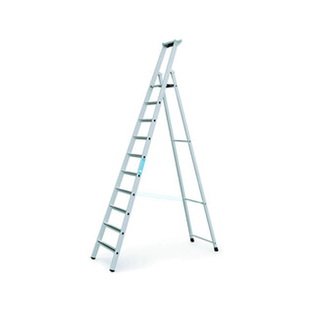 Zarges platform ladder that can be walked on one side 10 degrees | Podium height: 2,64 m | Aluminum