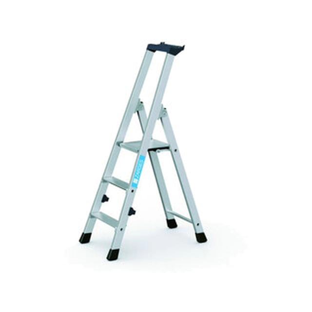 Zarges platform ladder that can be walked on one side 3 degrees | Podium height: 0,61 m | Aluminum