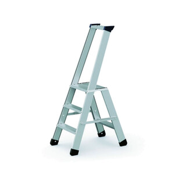 Zarges platform ladder that can be walked on one side 3 degrees | Podium height: 0,7 m | Aluminum