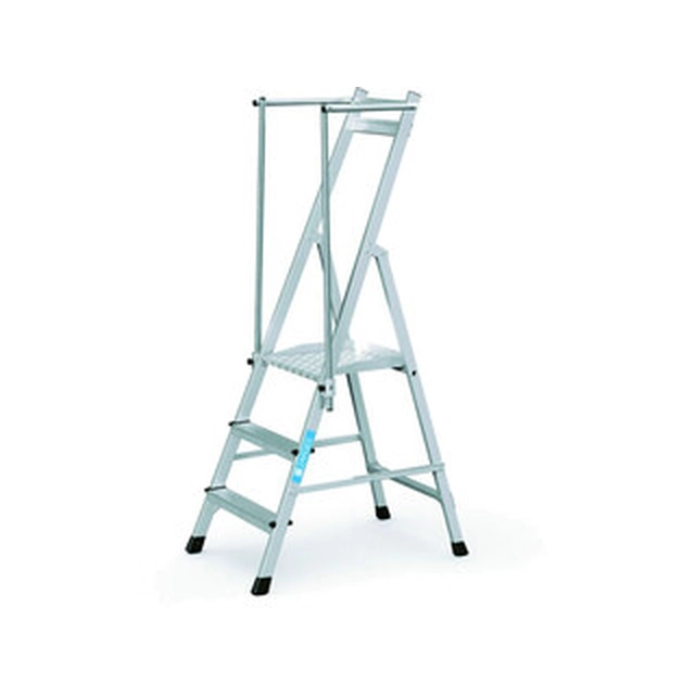 Zarges platform ladder that can be walked on one side 3 degrees | Podium height: 0,74 m | Aluminum