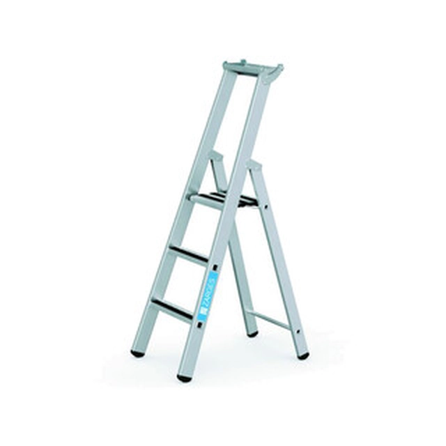 Zarges platform ladder that can be walked on one side 3 degrees | Podium height: 0,8 m | Aluminum