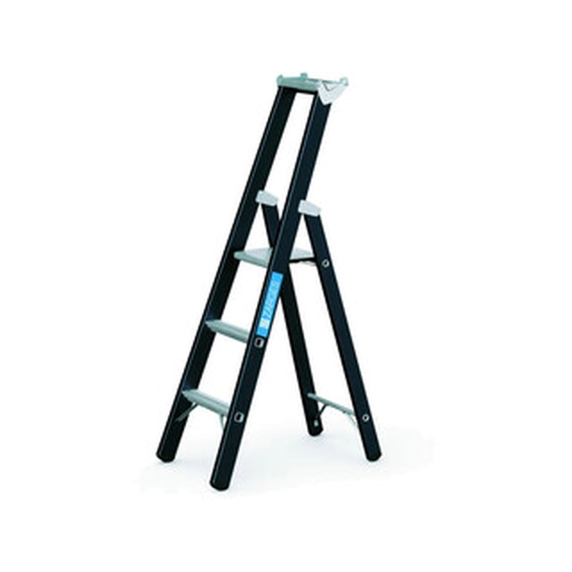 Zarges platform ladder that can be walked on one side 3 degrees | Podium height: 0,8 m | Aluminum