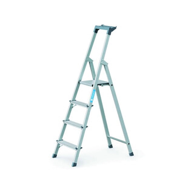 Zarges platform ladder that can be walked on one side 4 degrees | Podium height: 0,81 m | Aluminum