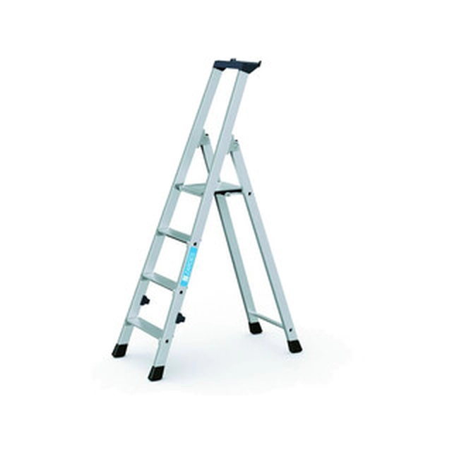 Zarges platform ladder that can be walked on one side 4 degrees | Podium height: 0,83 m | Aluminum