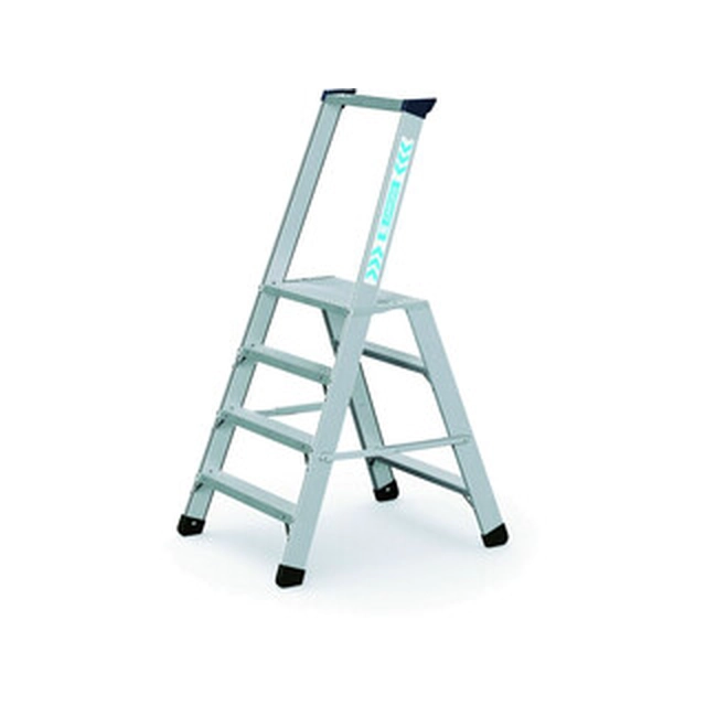 Zarges platform ladder that can be walked on one side 4 degrees | Podium height: 0,86 m | Aluminum