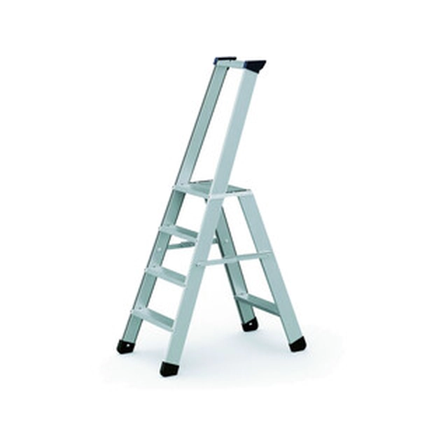 Zarges platform ladder that can be walked on one side 4 degrees | Podium height: 0,9 m | Aluminum