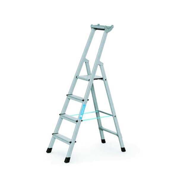 Zarges platform ladder that can be walked on one side 4 degrees | Podium height: 0,99 m | Aluminum