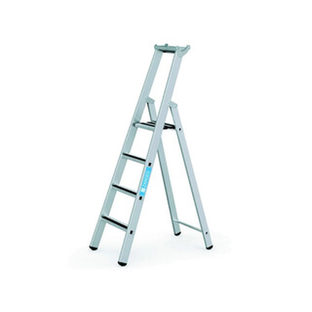 Zarges platform ladder that can be walked on one side 4 degrees | Podium height: 1,06 m | Aluminum