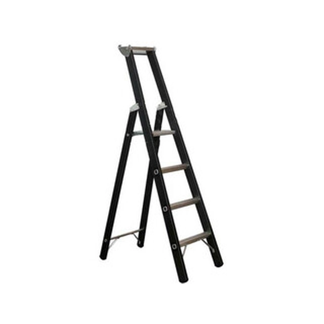 Zarges platform ladder that can be walked on one side 4 degrees | Podium height: 1,06 m | Aluminum