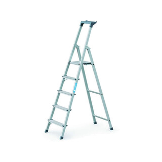 Zarges platform ladder that can be walked on one side 5 degrees | Podium height: 1,03 m | Aluminum