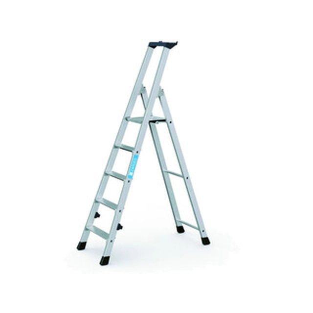 Zarges platform ladder that can be walked on one side 5 degrees | Podium height: 1,05 m | Aluminum