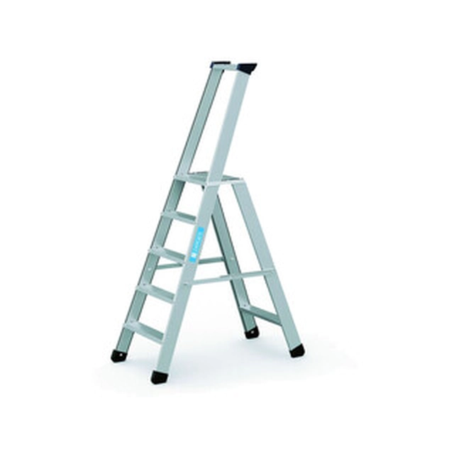 Zarges platform ladder that can be walked on one side 5 degrees | Podium height: 1,1 m | Aluminum