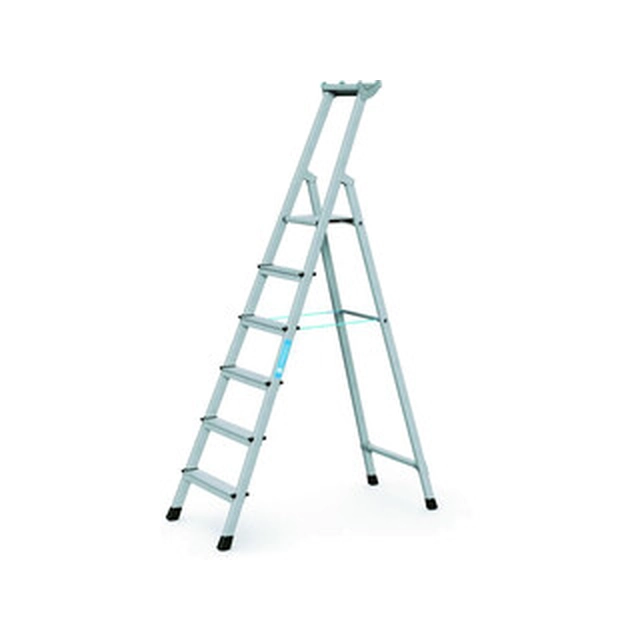 Zarges platform ladder that can be walked on one side 6 degrees | Podium height: 1,49 m | Aluminum