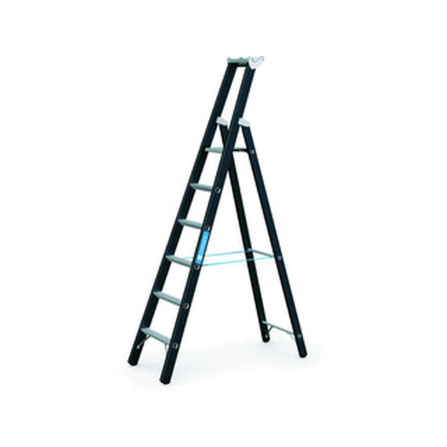 Zarges platform ladder that can be walked on one side 6 degrees | Podium height: 1,59 m | Aluminum