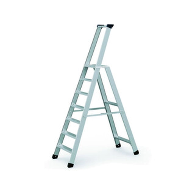 Zarges platform ladder that can be walked on one side 7 degrees | Podium height: 1,55 m | Aluminum