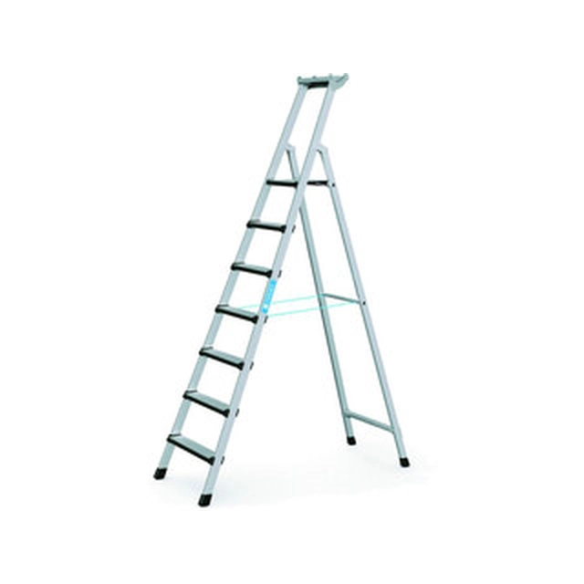 Zarges platform ladder that can be walked on one side 7 degrees | Podium height: 1,75 m | Aluminum