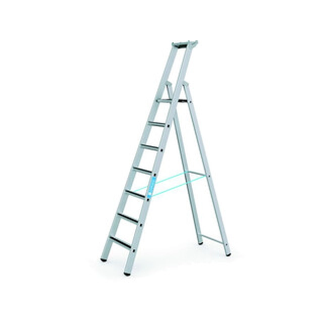 Zarges platform ladder that can be walked on one side 7 degrees | Podium height: 1,85 m | Aluminum