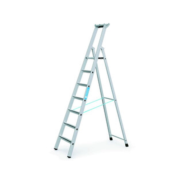 Zarges platform ladder that can be walked on one side 7 degrees | Podium height: 1,85 m | Aluminum