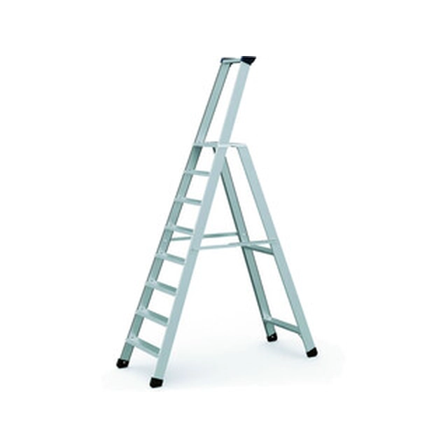 Zarges platform ladder that can be walked on one side 8 degrees | Podium height: 1,75 m | Aluminum