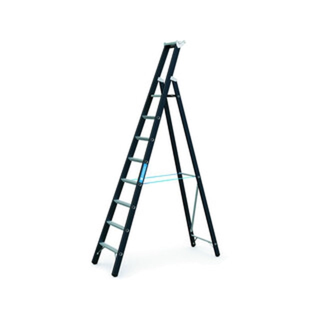 Zarges platform ladder that can be walked on one side 8 degrees | Podium height: 2,12 m | Aluminum