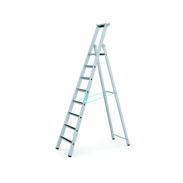 Zarges platform ladder that can be walked on one side 8 degrees | Podium height: 2,12 m | Aluminum