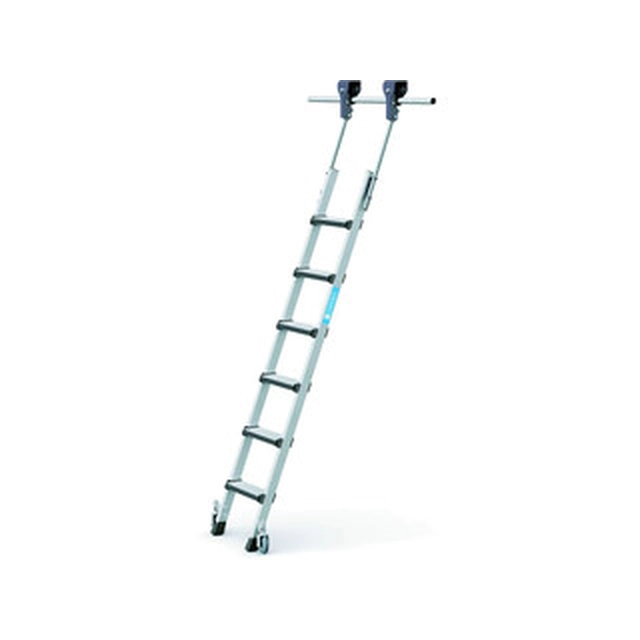 Zarges rolling shelf ladder 6 degrees | Aluminum