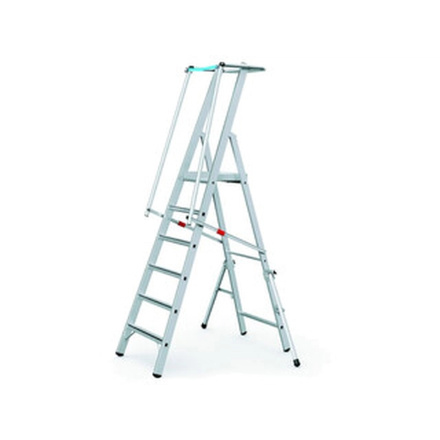 Zarges step ladder with a large podium 6 degrees | Podium height: 1,58 m | Aluminum