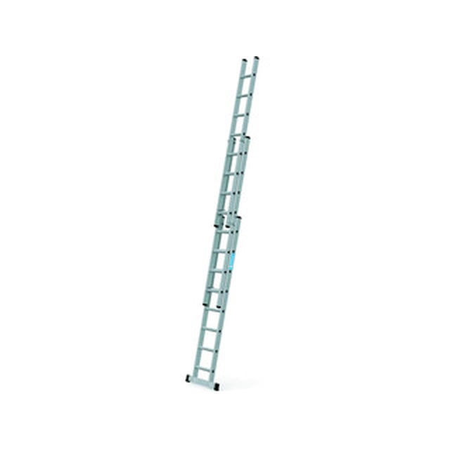 Zarges three-part sliding ladder 3 x 8 degrees | 5,25 m | Aluminum