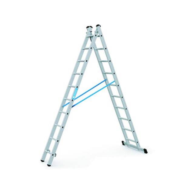 Zarges tweedelige multifunctionele ladder 2 x 10 graden | 4,94 m | Aluminium