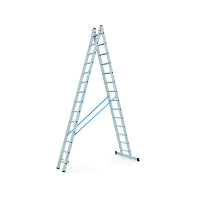 Zarges tweedelige multifunctionele ladder 2 x 14 graden | 6,9 m | Aluminium