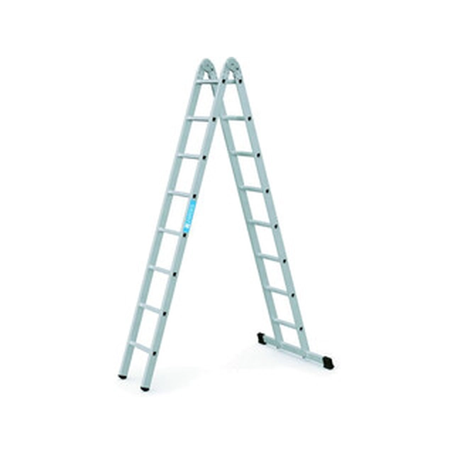 Zarges tweedelige multifunctionele ladder 2 x 8 graden | 4,7 m | Aluminium