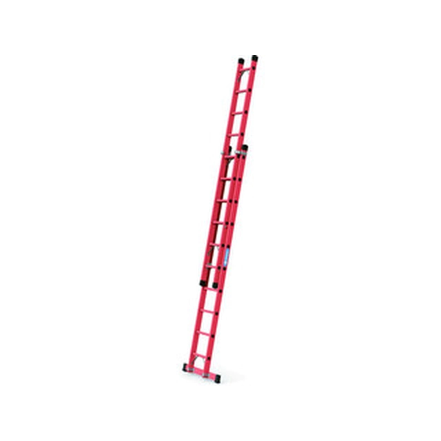 Zarges two-part sliding ladder 2 x 10 degrees | 4,91 m | Fiberglass reinforced plastic