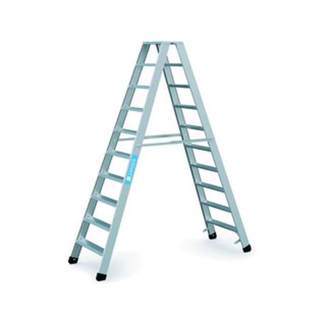 Zarges two-sided standing ladder 2 x 10 degrees | 2,35 m | Aluminum