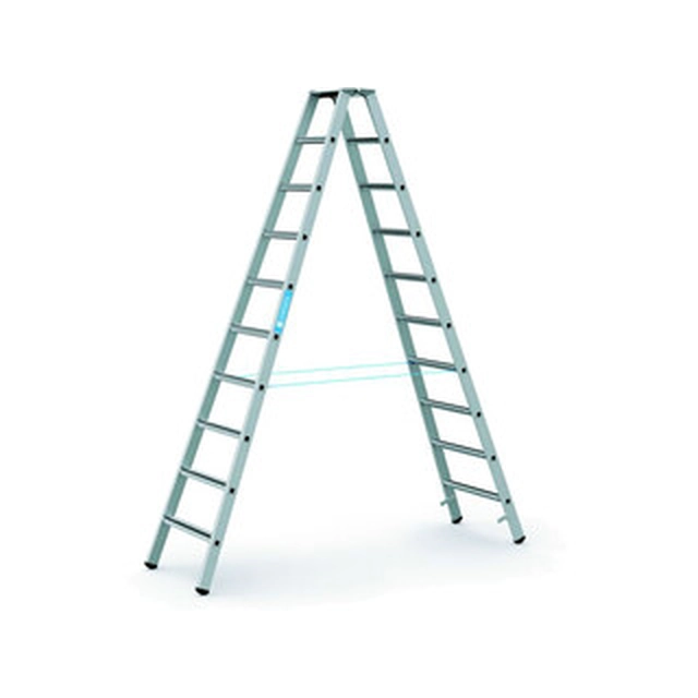 Zarges two-sided standing ladder 2 x 10 degrees | 2,83 m | Aluminum