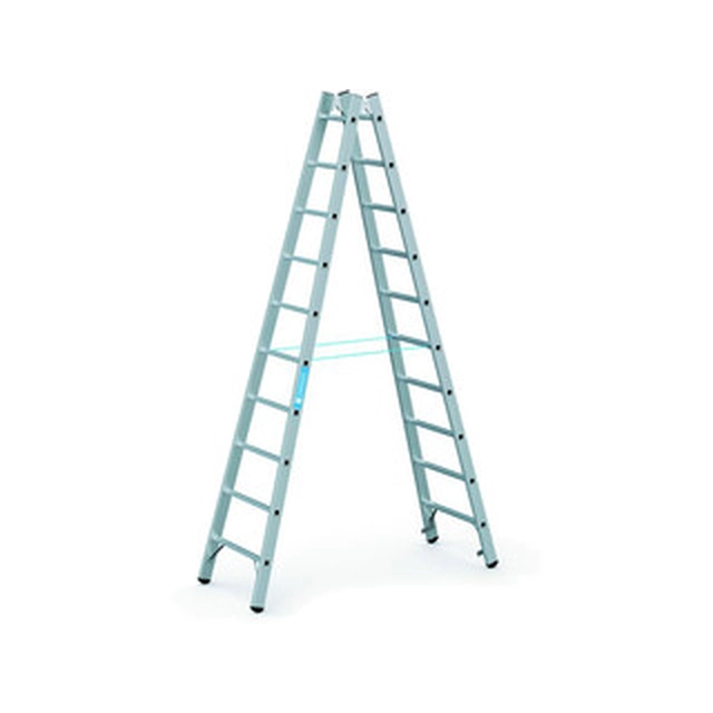 Zarges two-sided standing ladder 2 x 10 degrees | 2,9 m | Aluminum