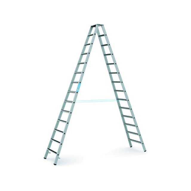 Zarges two-sided standing ladder 2 x 14 degrees | 3,95 m | Aluminum