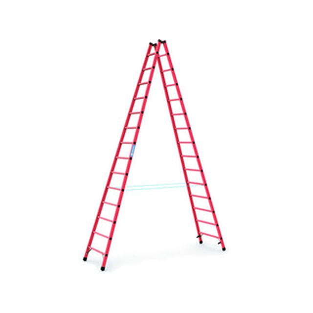 Zarges two-sided standing ladder 2 x 14 degrees | 4,12 m | Fiberglass reinforced plastic