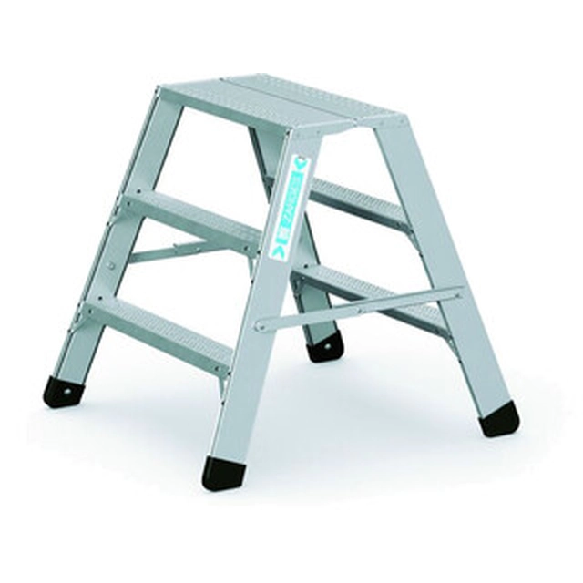 Zarges two-sided standing ladder 2 x 3 degrees | 0,74 m | Aluminum