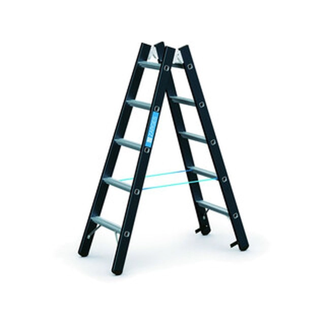 Zarges two-sided standing ladder 2 x 5 degrees | 1,5 m | Aluminum