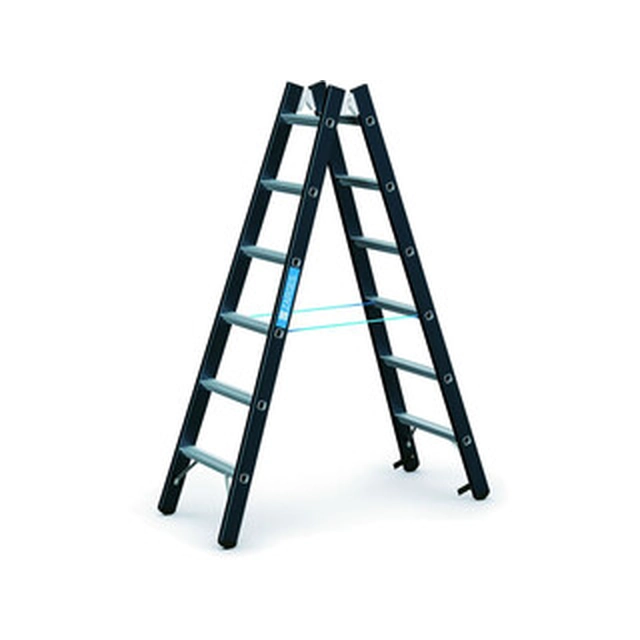 Zarges two-sided standing ladder 2 x 6 degrees | 1,78 m | Aluminum