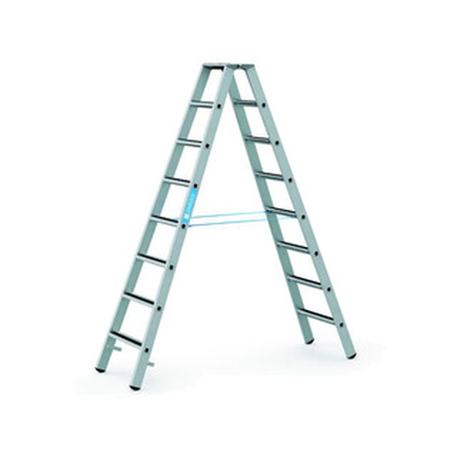 Zarges two-sided standing ladder 2 x 8 degrees | 2,27 m | Aluminum