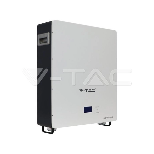 ŽEMOS ĮTAMPOS ENERGIJOS SAUGOJIMAS VT-5139 AKUMULIATORIUS LiFePo4 GALIA 5,12kWh 100Ah/51,2V; MONTUOTA ANT SIENOS; BMS ĮSTATYMAS; 5 METŲ GARANTIJA; IP 20; 5000 MOKESČIAI