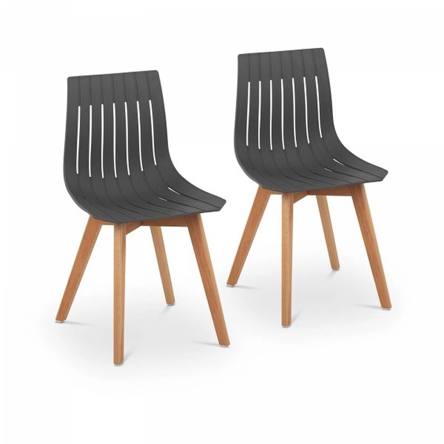 Židle - prolamovaná - šedá - 2 ks.FROMM&STARCK 10260142 STAR_SEAT_16